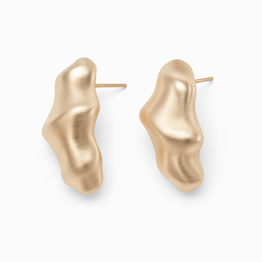 Delicate bamboos style stud earring