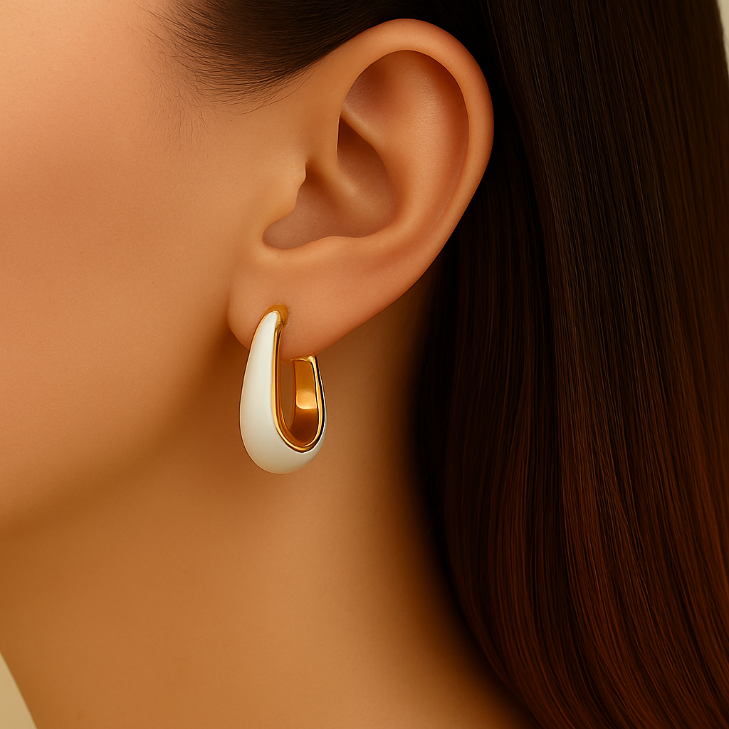 lovely white basket plug earring