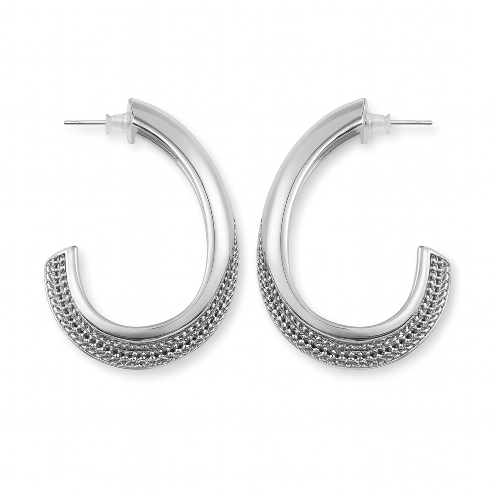 charming silver j style dangle earring