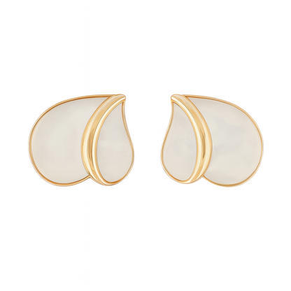 Precious peepal leaf stud earring