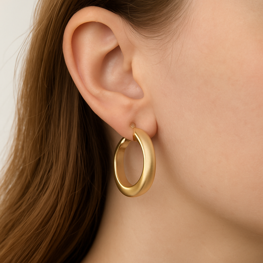 Casual wear design golden huggie earring