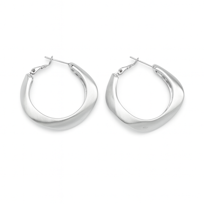 Casual wear design silver huggie earring