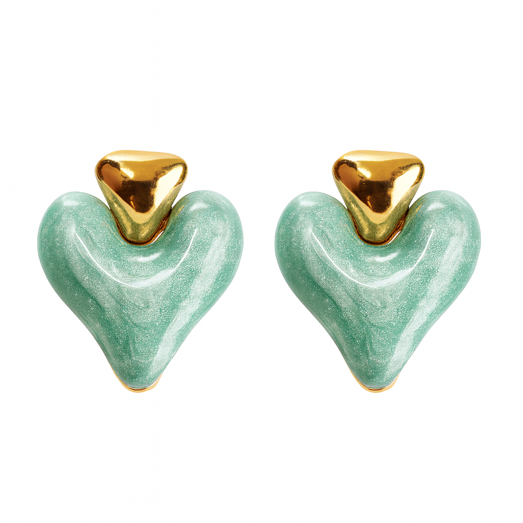 lovely Persian heart stud earring