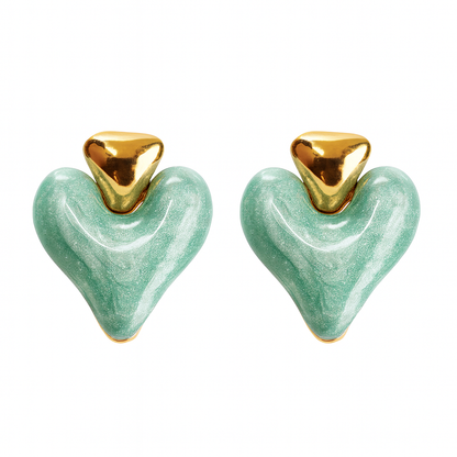 lovely Persian heart stud earring