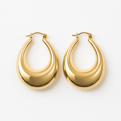 Beautiful drop style huggie earring