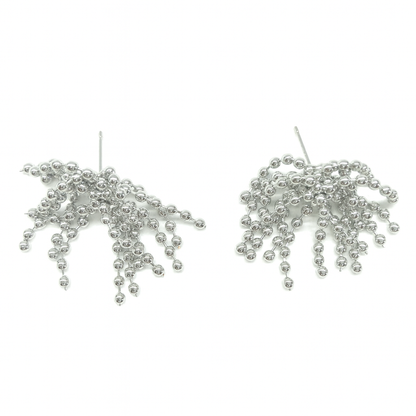 Lovely silver beads stud earring