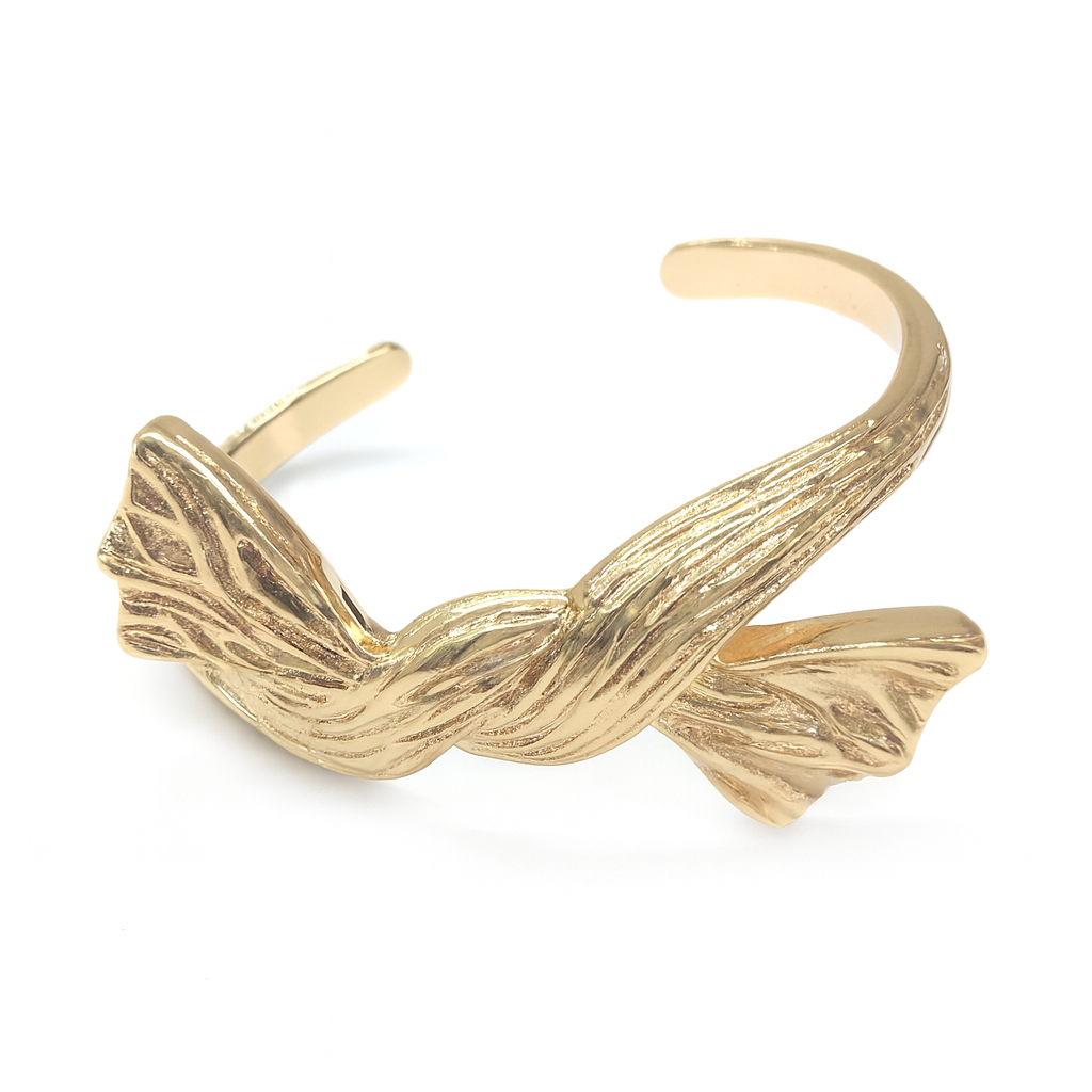 Graceful knot style golden kada bracelet