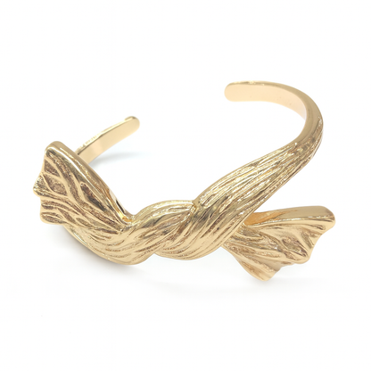 Graceful knot style golden kada bracelet