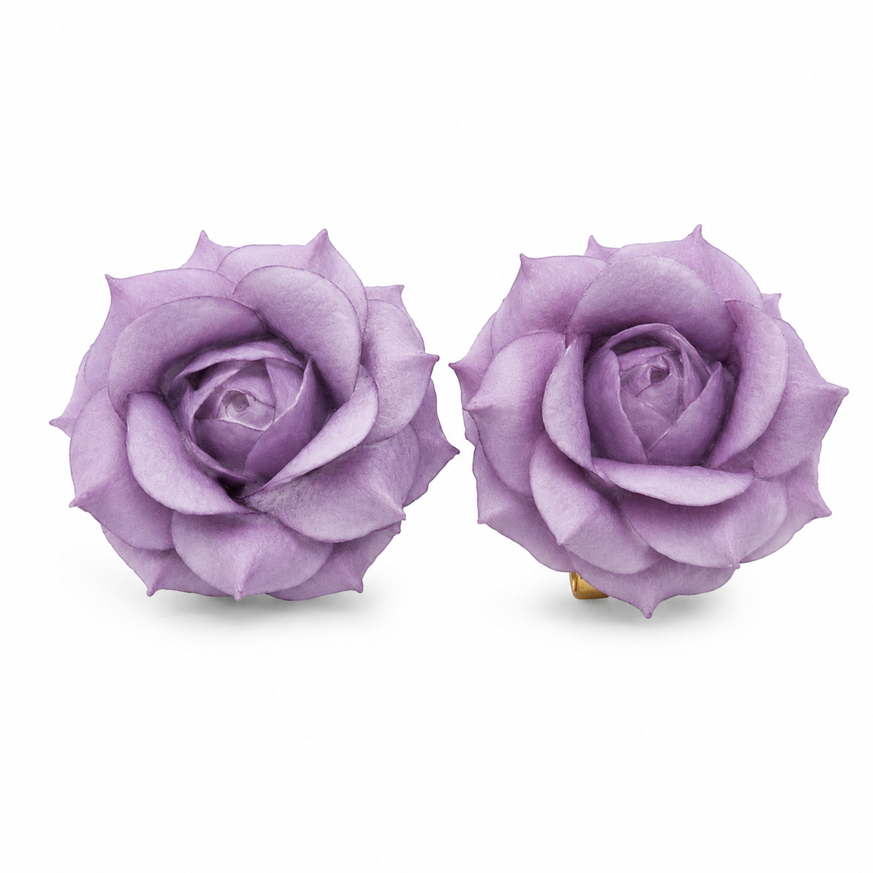 Lavender Rose Stud Earrings