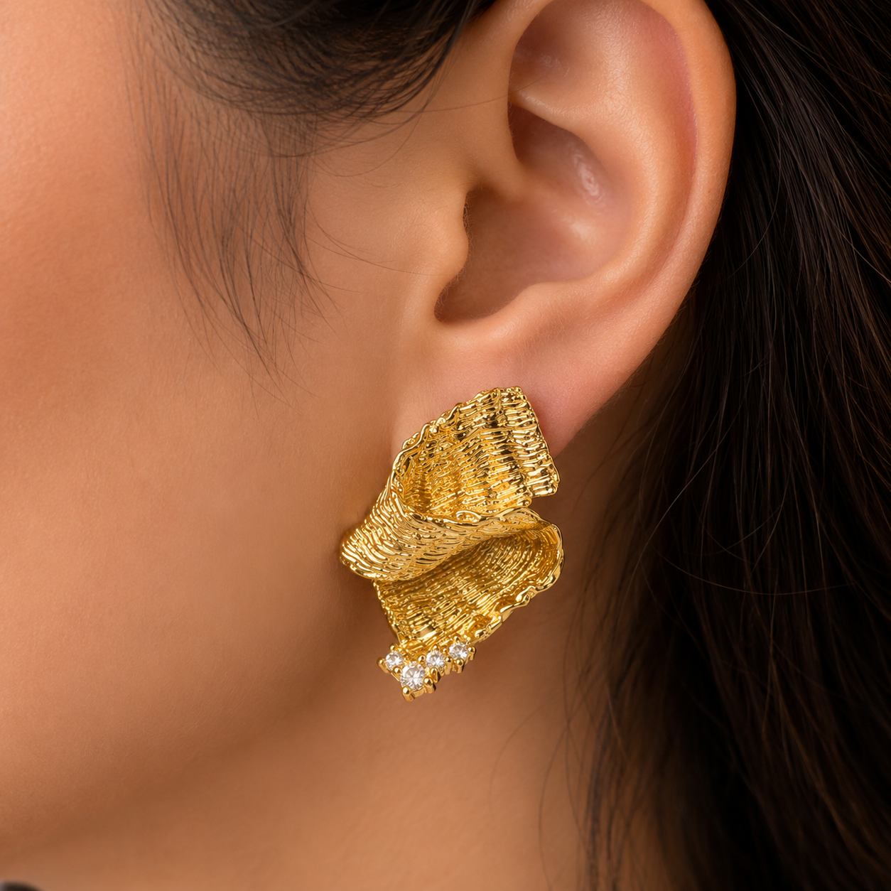 Twisted Texture Stud Earrings