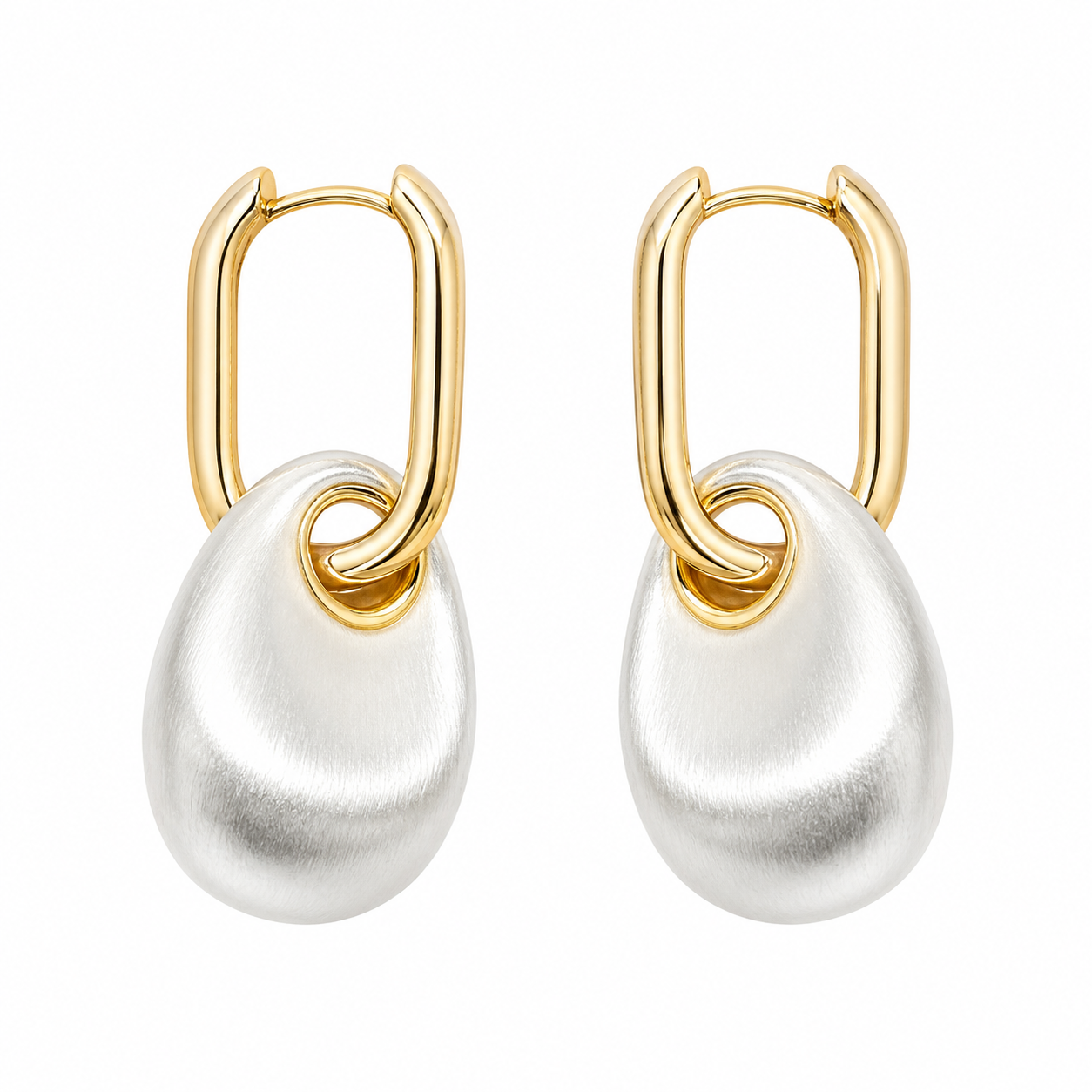 Pearl Pebble Drop Earrings