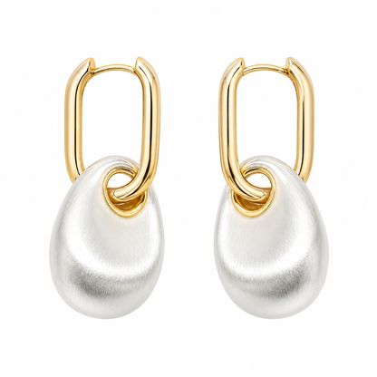 Pearl Pebble Drop Earrings