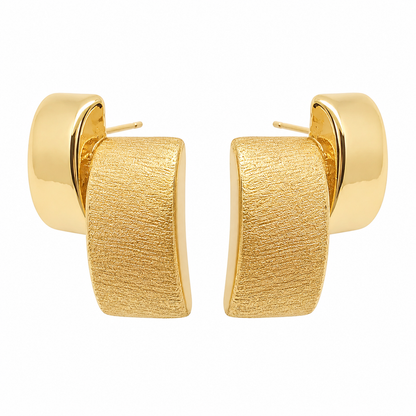 Gold Statement Stud Earrings