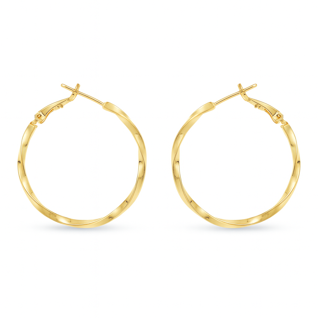 Stylish golden huggie earring