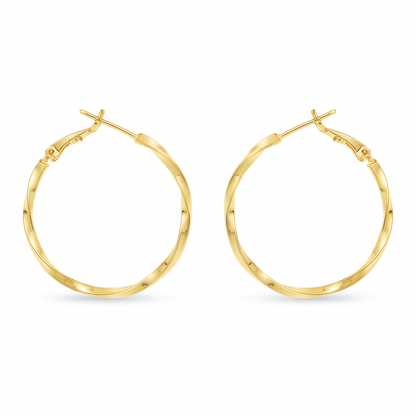 Stylish golden huggie earring