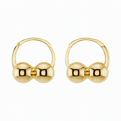 Attractive design golden huggie earring
