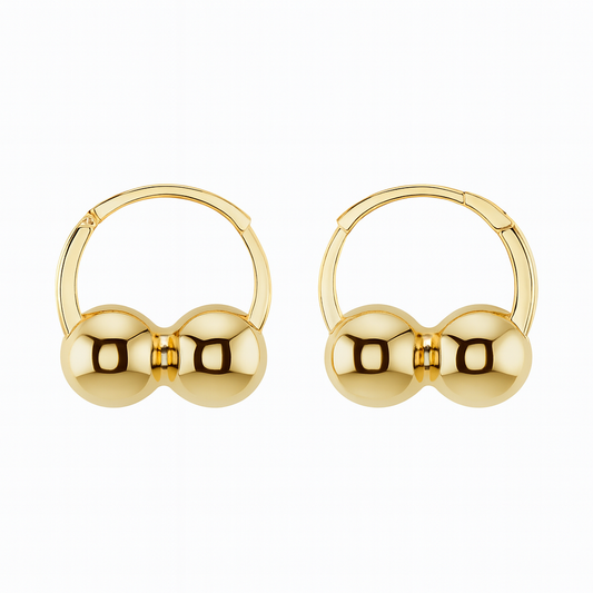 Attractive design golden huggie earring