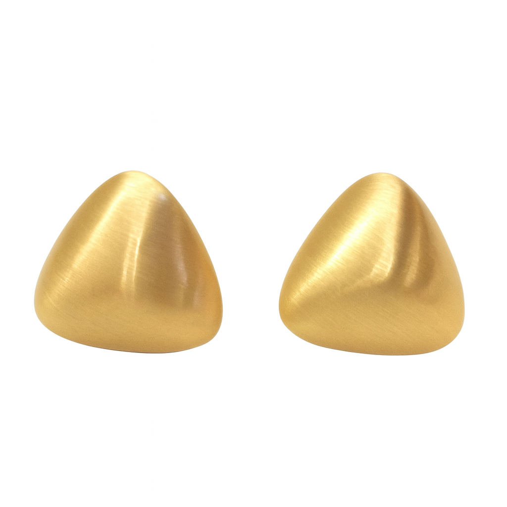 Golden triangle stud earring