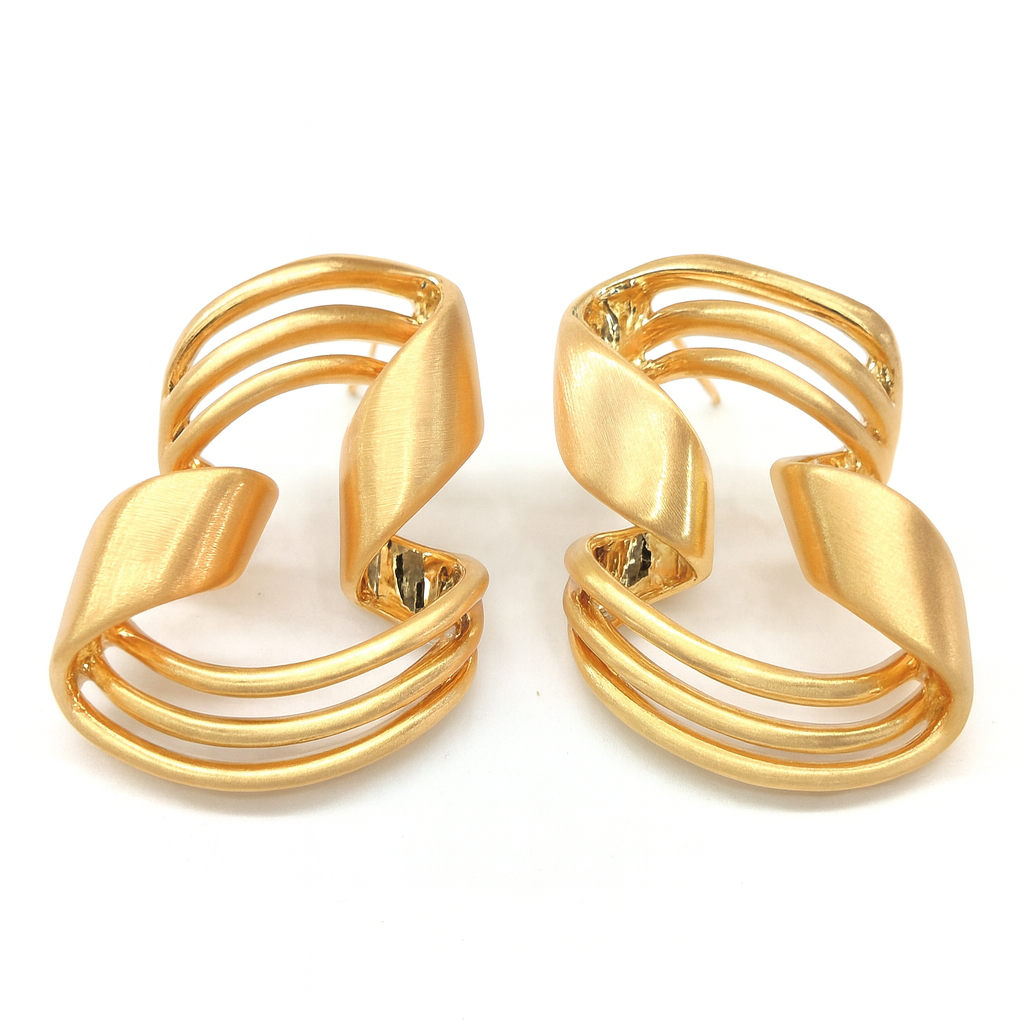 Twisted unique design stud earring