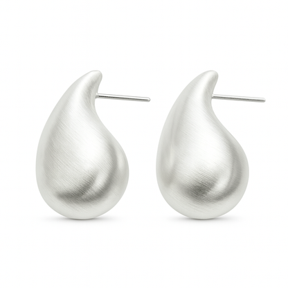 White drop style stud earring