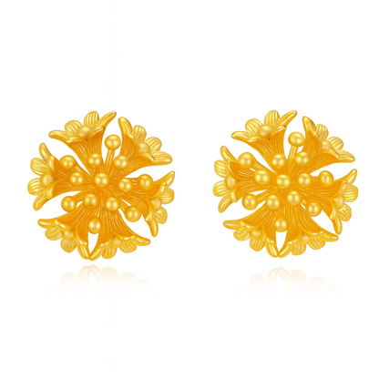 Chunky mini flower stud earring