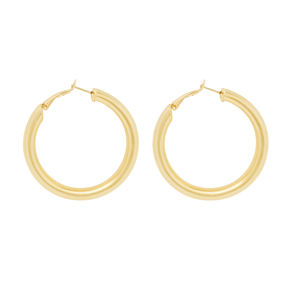 Simple golden huggie earring
