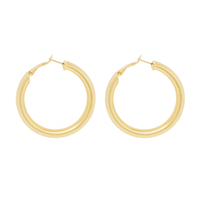 Simple golden huggie earring