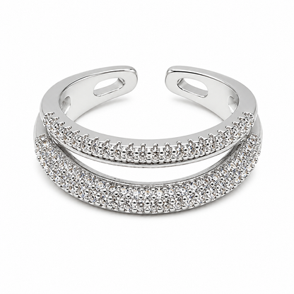 Silver Sparkle Cuff Ring