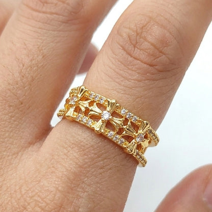 Gold Floral Luxe Ring