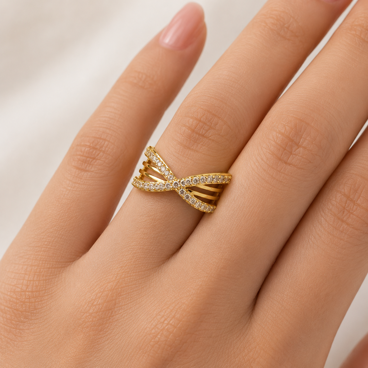 Gold Twisted Ribbon Ring