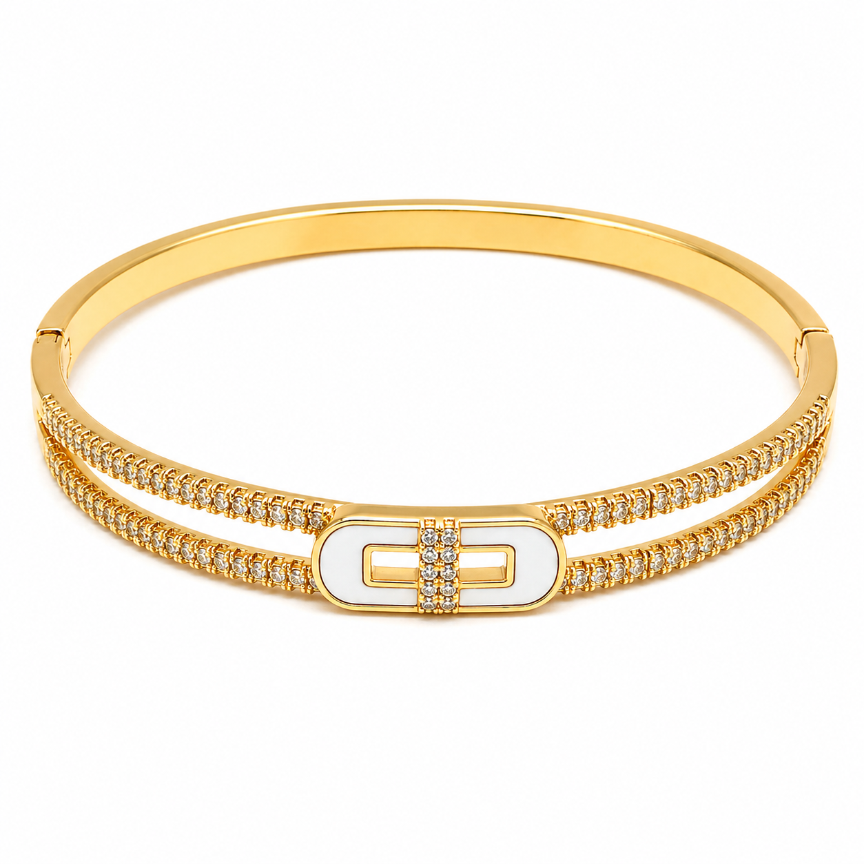 Cubic Diamonds Golden Charming Bracelets