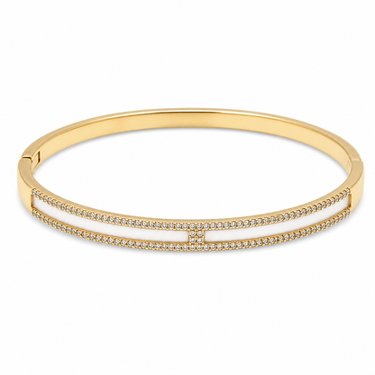 Cubic Diamonds Golden Bracelets For Women