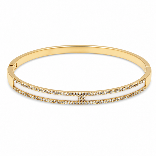 Cubic Diamonds Golden Bracelets For Women