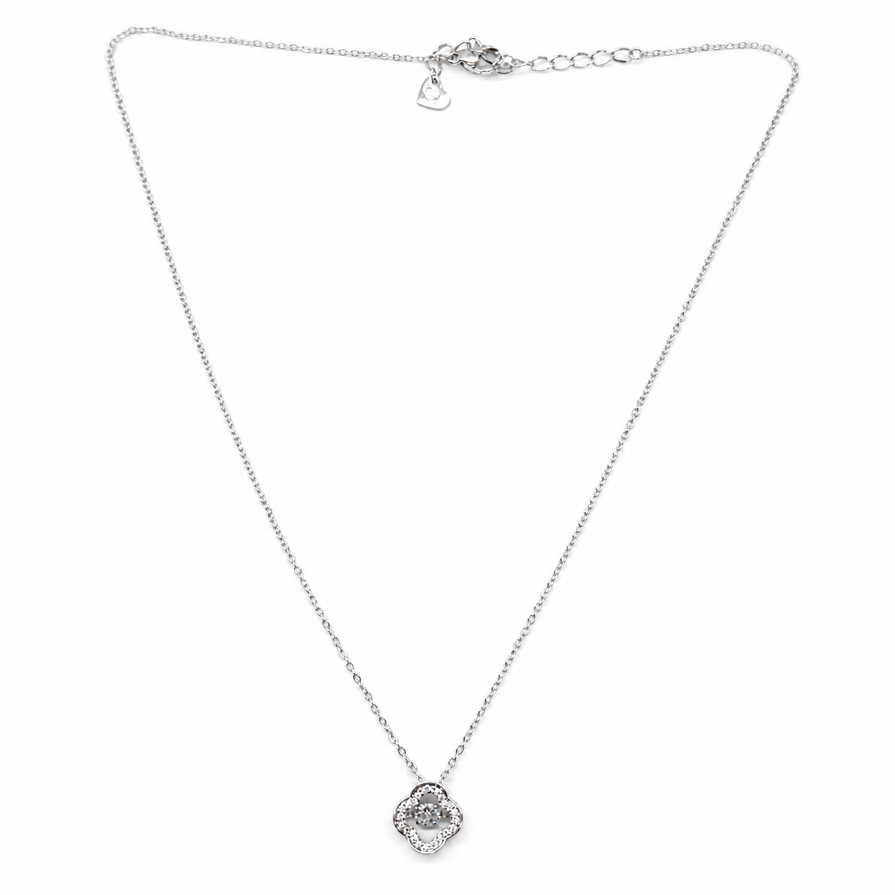 Silver Flower Pedant Necklace For Women
