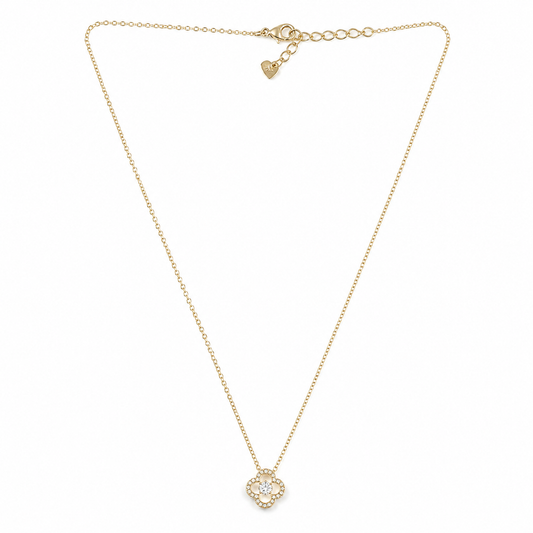 Golden Flower Pedant Necklace For Women