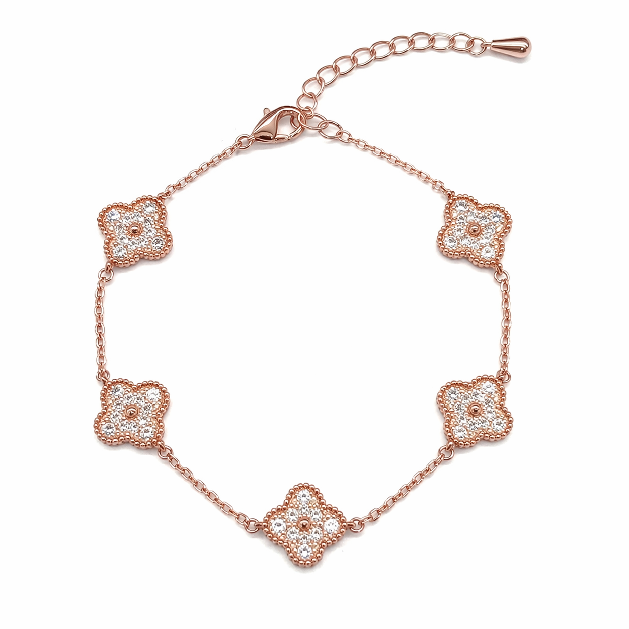 Clover Flower Rose Gold Bracelets For Women