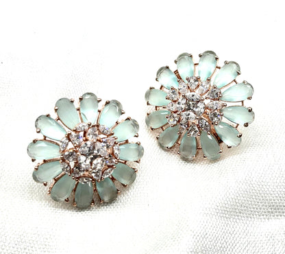 Flower design stud earring