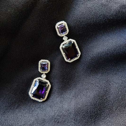 Violet Frost Diamond Earrings