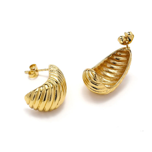 Gold mini designer hoops earring