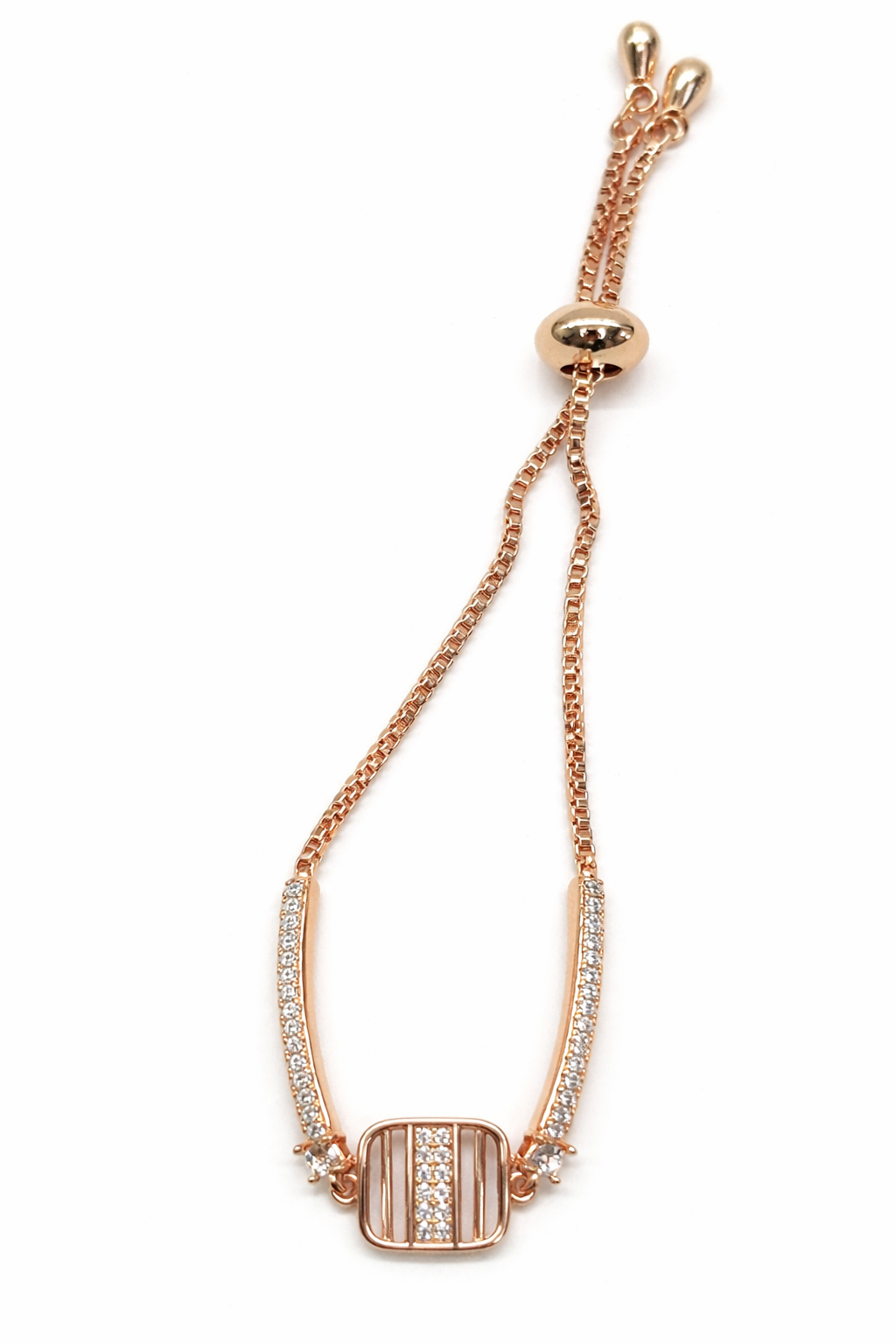 Luxuries Design Cubic Diamonds Rose Gold Bracelets For Girls