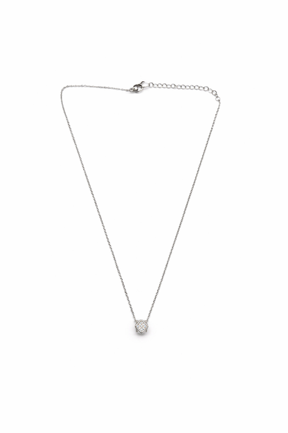 Cubic pendent silver necklace