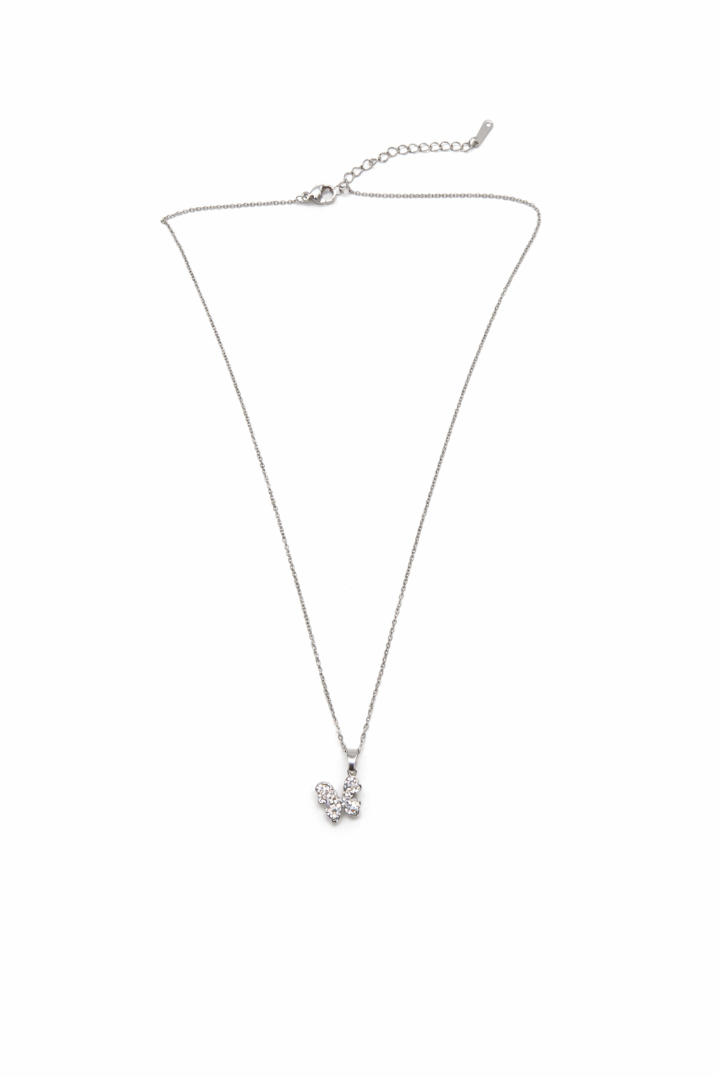 Sweet butterfly pendent silver necklace