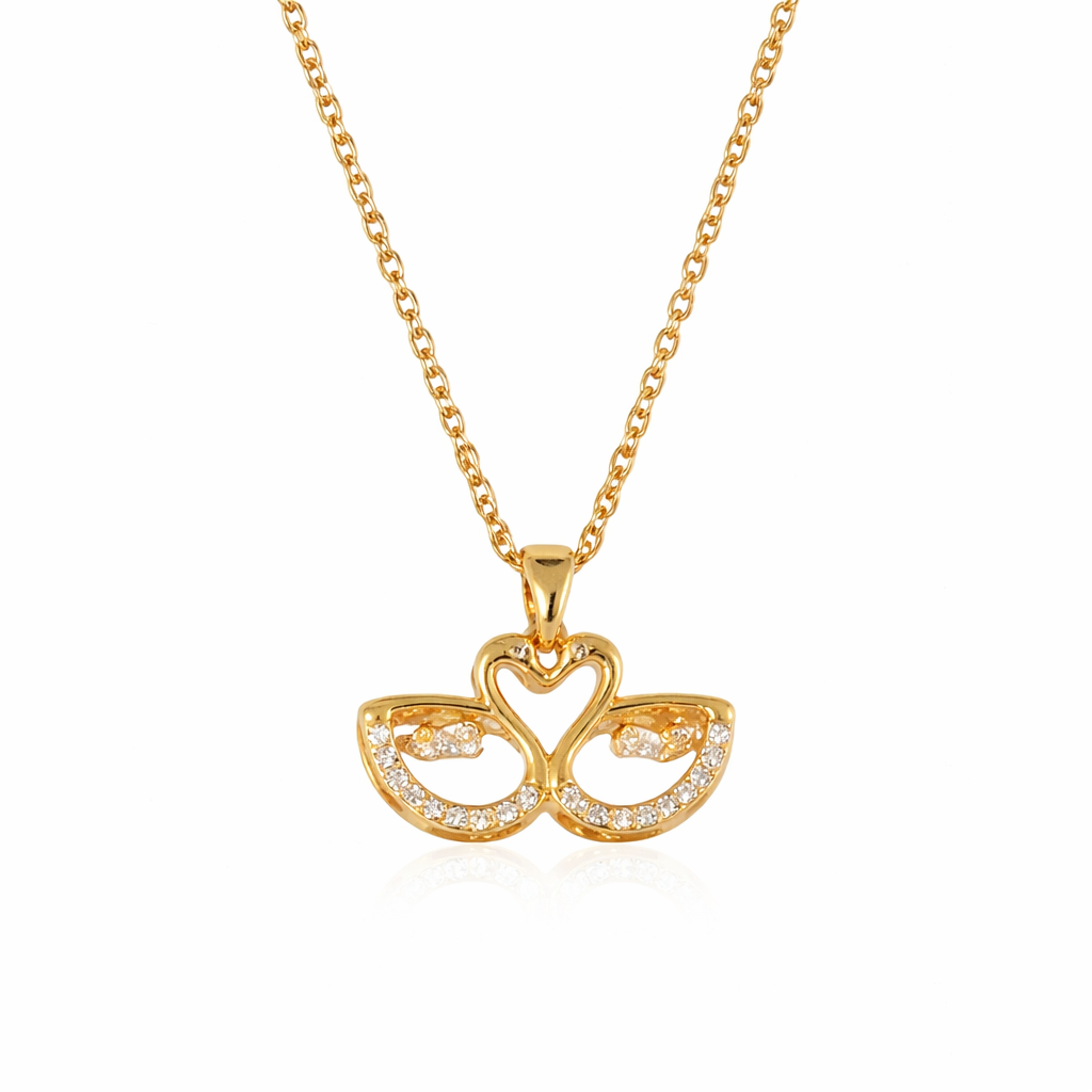 Two Swans Pendant Necklace