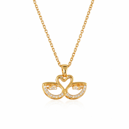 Two Swans Pendant Necklace