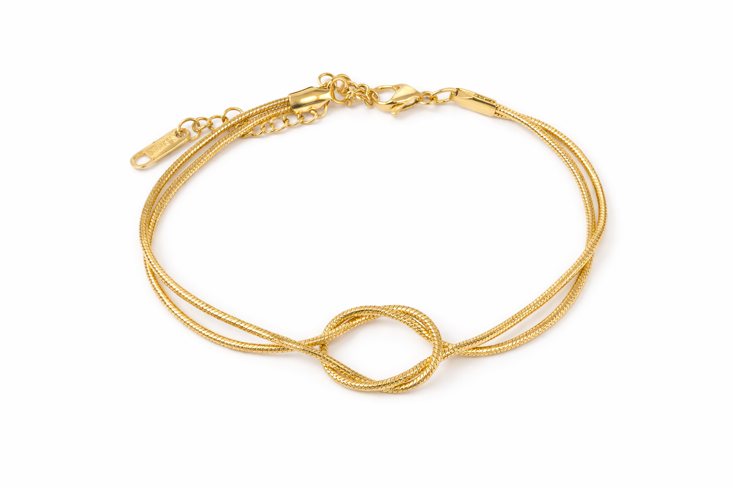 Simple Knot Style Gold Chain Bracelets For Girls