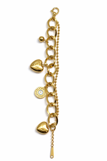 Fashion Style Rose Gold Two Layer Chain Bracelets For Girls