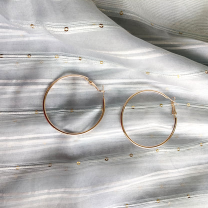 Rose gold large hoop earring