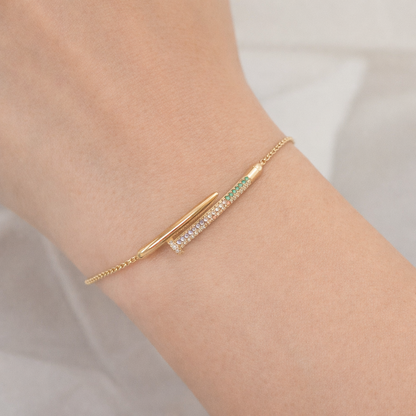 Fancy Micro Pave Diamonds Bow Knot Rose Gold Bracelets For Girls