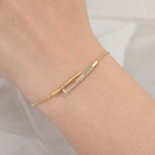 Fancy Micro Pave Diamonds Bow Knot Rose Gold Bracelets For Girls