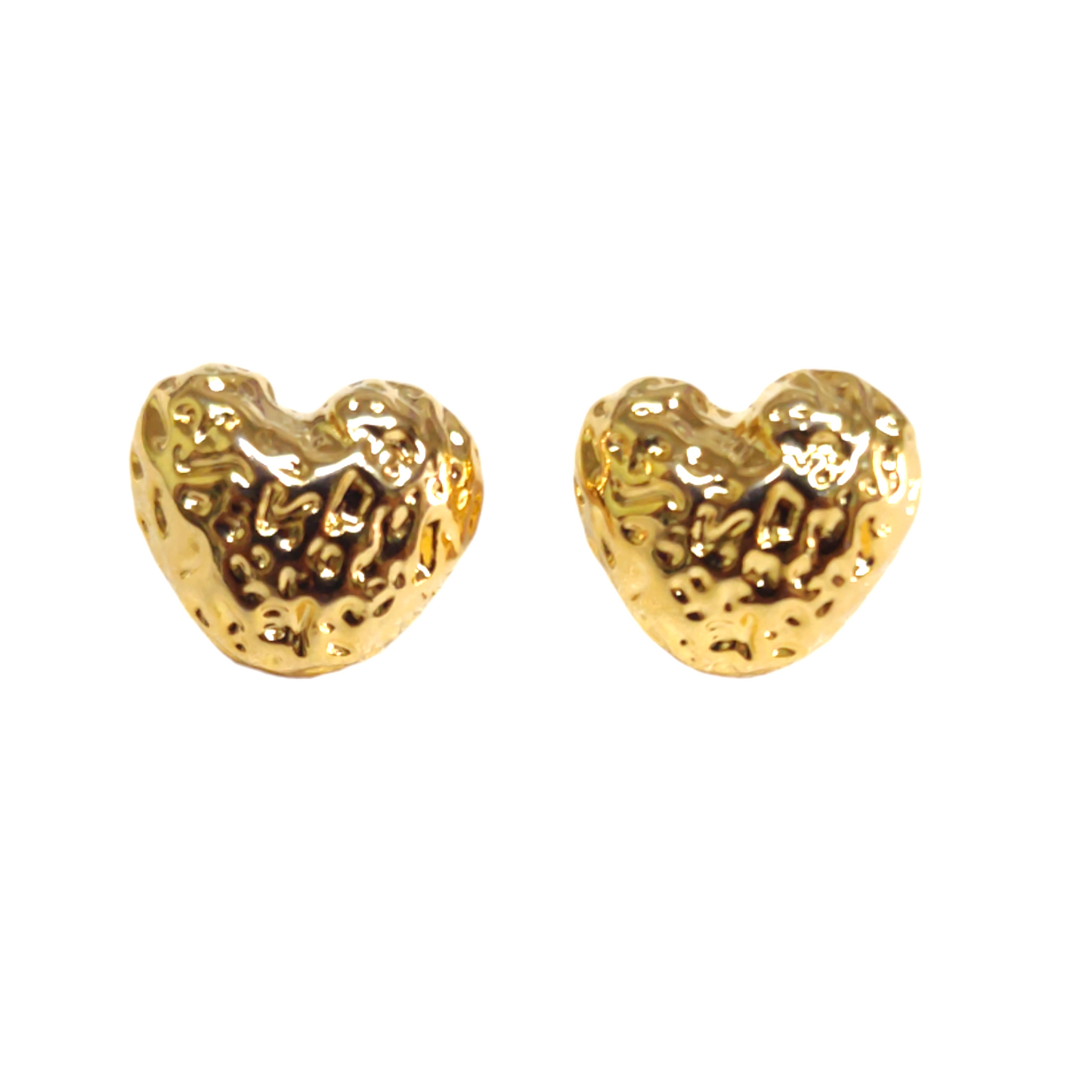 Heart shape earring with matt finishing